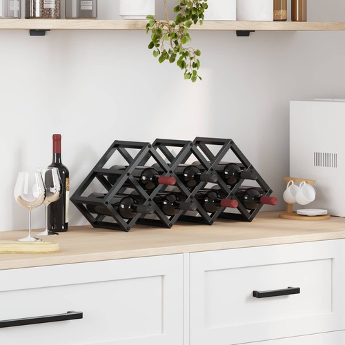 Vidaxl wine rack black oak - vidaxl,