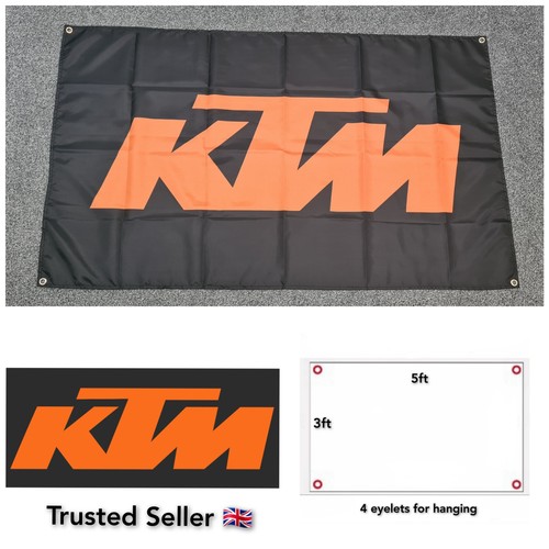 Ktm garage flag banner 3x5ft - garage,