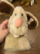 Wrinkles Dog Plush Hand Puppet Vintage 