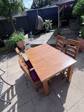 Dining Room Table With 4 Chairs Set, Morris Furniture Company, Wooden