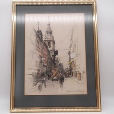 Marjorie C Bates Framed Picture Gold Frame 54cm x 42cm (#H1/NA)