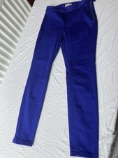 Phase Eight Cobalt Blue Side Zip Ankle Grazer Stretch Trousers UK 10
