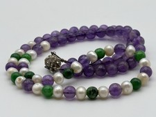 Vintage Amethyst Jadeite Pearl