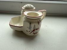 Crown Devon Stockholm  Leaping Deer Condiment Set Rare Nigella Christmas 1950s 