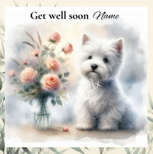Personalised westie greeting - personalised,