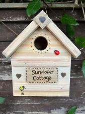 Cute Personalised Birdhouse Nest Box For Small Garden Birds
