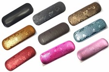 C1 Hard Case For Reading Glasses Fancy Butterfly Pattern/Faux Leather Covered