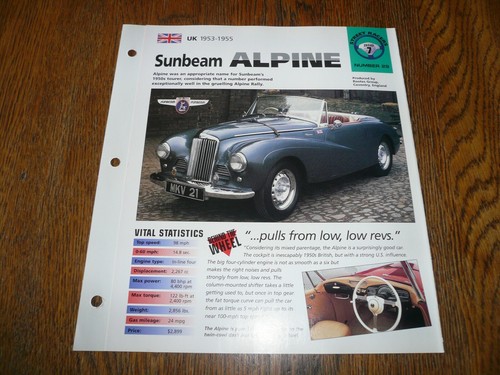 1953 sunbeam alpine unique imp - alpine,