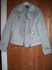 New Look  LADIES Grey Velvet Suede effect Jacket Size Uk 10 ref 35