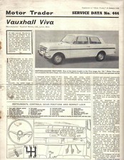 Vauxhall Viva HA Motor Trader Service Data No. 444 1966
