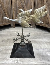 Antique Copper Brass Patina Flying Geese Weathervane Garden Tabletop Decor