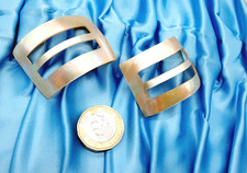 Pair of Antique Curved Rainbow Mother of Pearl Shell Shoe Buckles