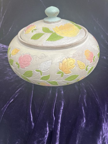 Wooden carved lidded - wooden,