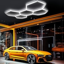 5 Hexagon LED Lighting Garage