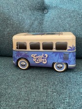 VOLKSWAGON VW CAMPER VAN “ GOOD VIBES” EMPTY BISCUIT TIN ( Empty)