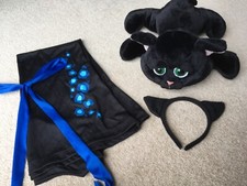 Halloween Costume Cat fancy dress outfit with dress & bow, cat toy, car ears