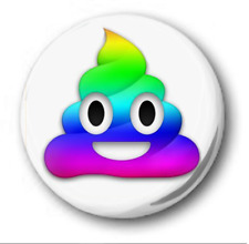 RAINBOW POOP EMOJI - 25mm 1"