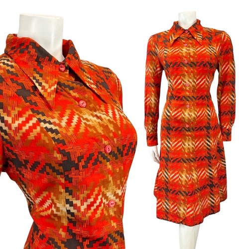 Vintage 60s 70s - red, beige