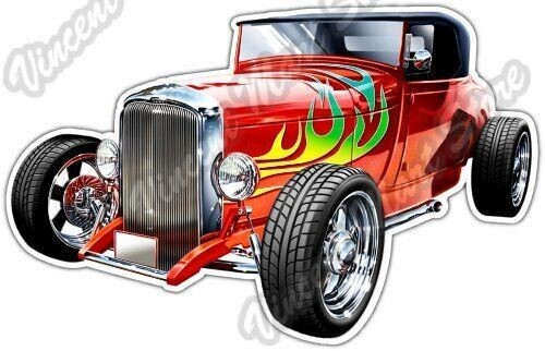 Red hotrod hot rod - red,