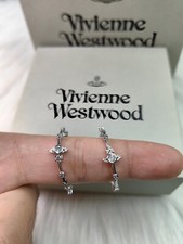 Vivienne Westwood Felicia Hoop Earrings In Silver With Gift Packaging (3cm)