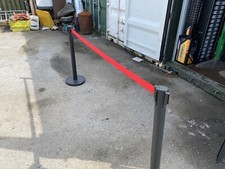 2x Queue Barriers - Tensa Style With Black With Black Webbing