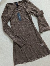 Motel Brown Lace Mini Dress