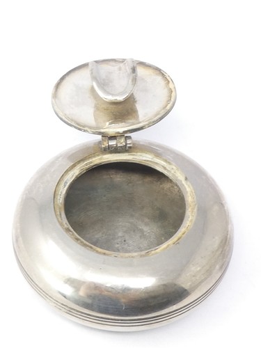 Ashtray silver plated - silver, hinged