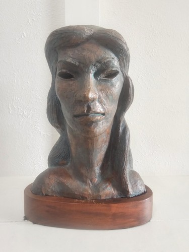Vintage terracotta clay female - vintage,