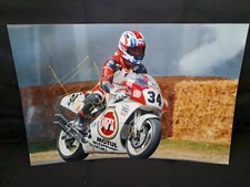 Kevin Schwantz Hand Signed Lucky Strike Suzuki Moto Gp World Champion 12x8 Photo