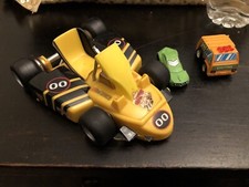 Vintage Race Car Toy + RADical RACING Car Toy 2001 + Super Speed Taxi Toy Car