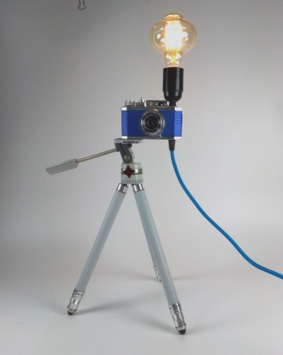Upcycled vintage camera table - vintage,