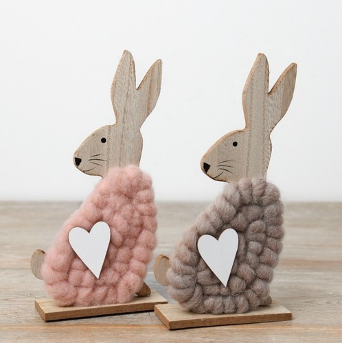 Wooden easter bunny rabbit - easter,