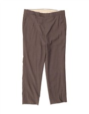 CERRUTI 1881 Mens Slim Suit Trousers IT 50 Large W38 L29 Brown Wool BO03