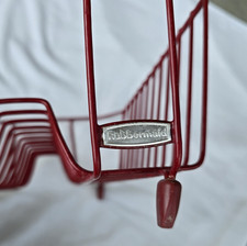Authentic Rubbermaid Dish Drainer Red Rack Metal Logo 14x12.5x5.5" Vintage