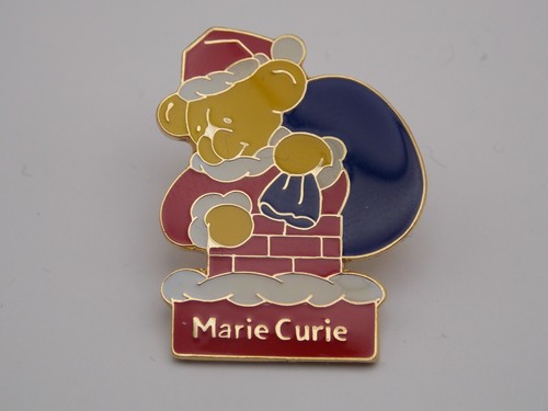 Marie curie pin badge santa - badge,