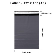 Grey Mailing Postage Bags