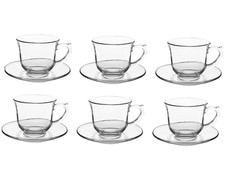 6 x 240ml Glass Cups and
