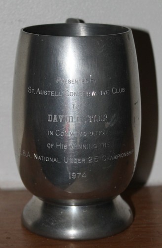 Vintage trophy cup pewter - trophy, /