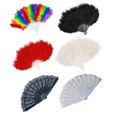 BLACK RED & WHITE FEATHER HAND