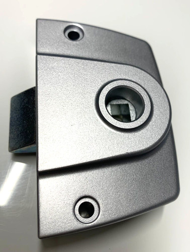 Silver toilet door - silver, latch