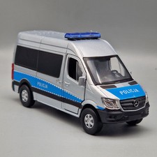 Mercedes Benz Sprinter Police Van Diecast Model Car 1/38 - New In Box by Welly