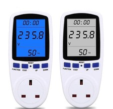Electricity Usage Energy Monitor Plug (Pack of 2)