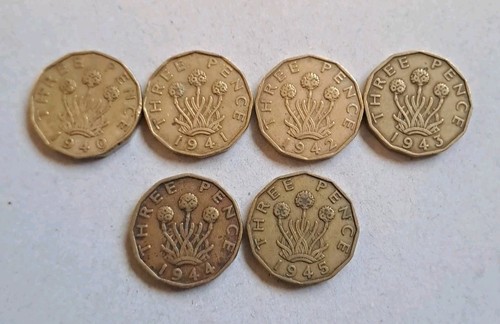 George three pence coin - three,