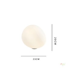 White Glass Pebbles Desk Lamp