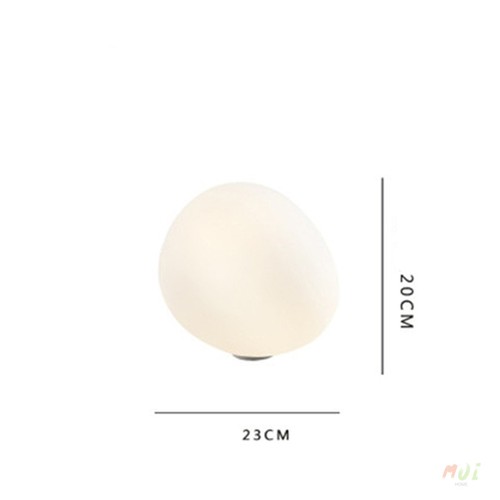 White glass pebbles - pebbles, lamp