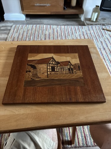 Vintage wooden marquetry tudor - vintage,