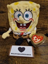 SpongeBob Squarepants Ty Beanie Babies Plush Toy Collectible with Tags