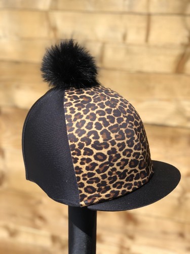 Riding hat silk fur - , pom