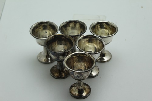 Set silver plate egg cups - set, 6