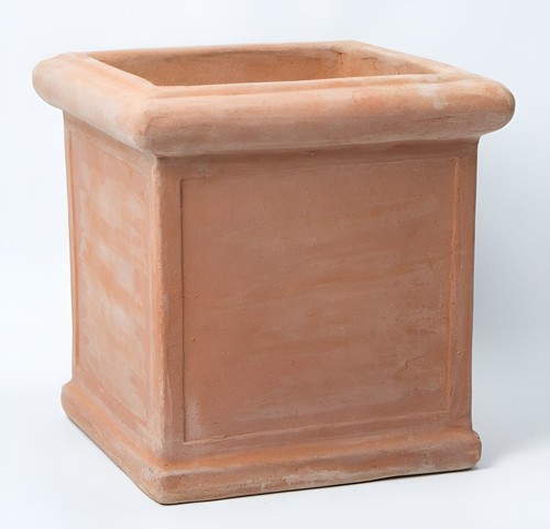 Primrose large terracotta cube - terracotta,